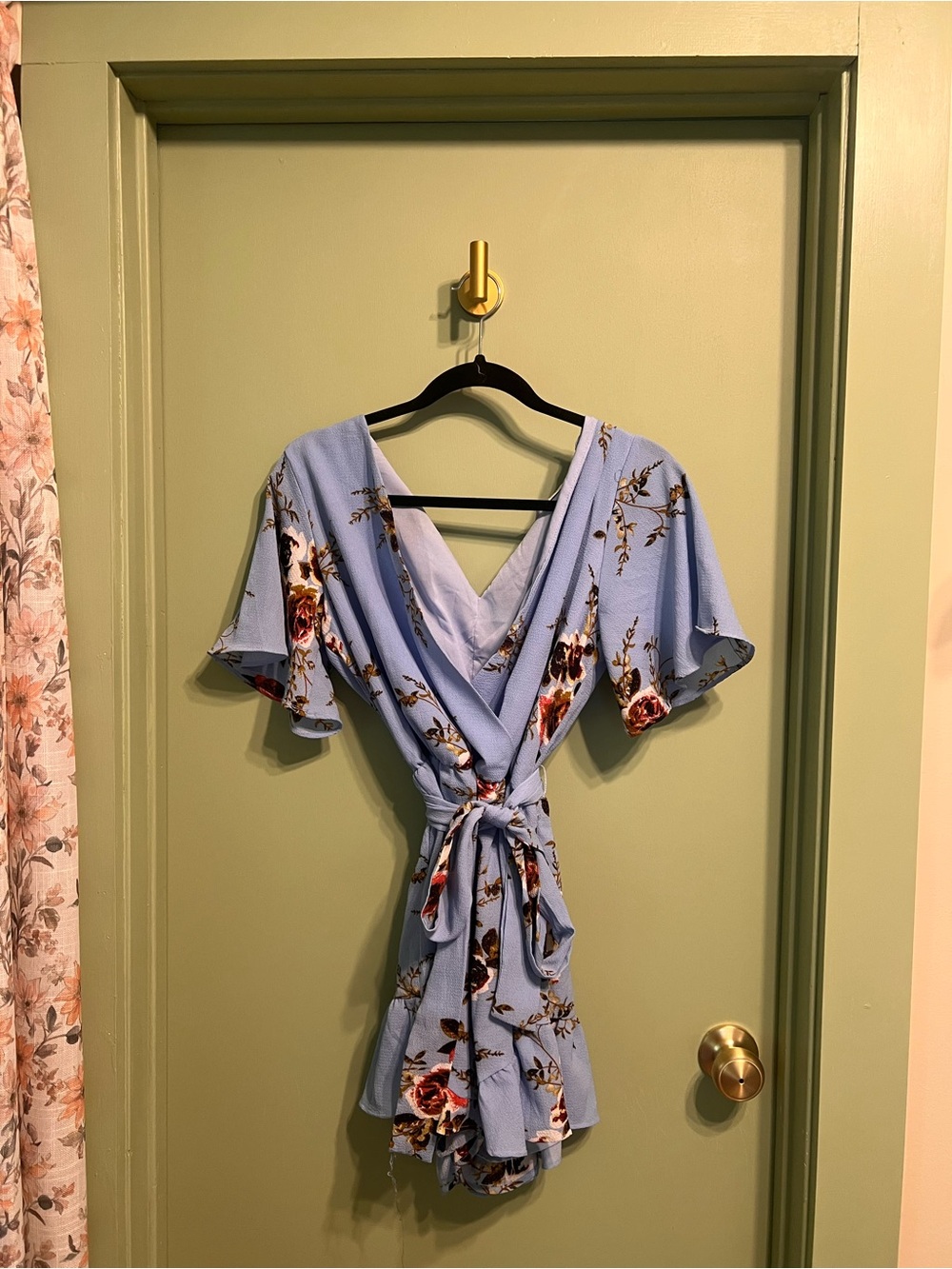 Blue Floral Romper